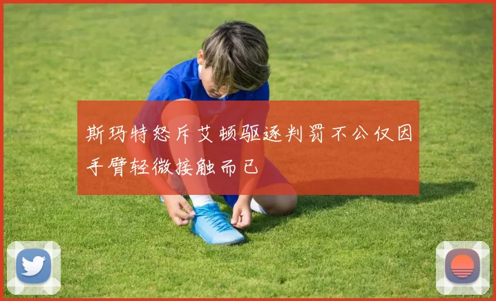 斯玛特怒斥艾顿驱逐判罚不公仅因手臂轻微接触而已